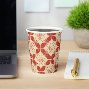 Batik Kawung, Indonesian Pattern, Javanese, Ethnic Paper Cups