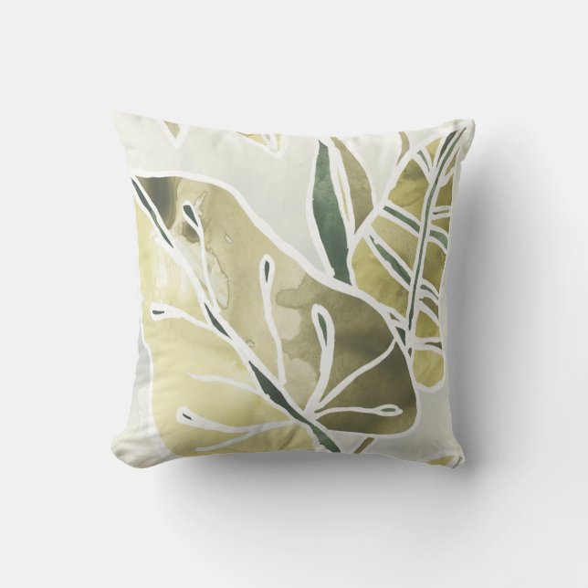 Batik Leaves Cushion (Front)