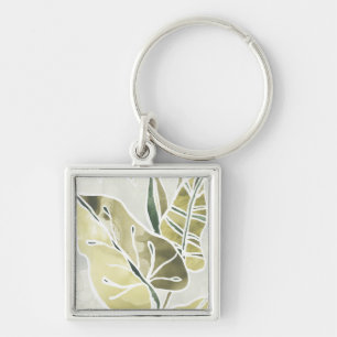 Batik Leaves Key Ring