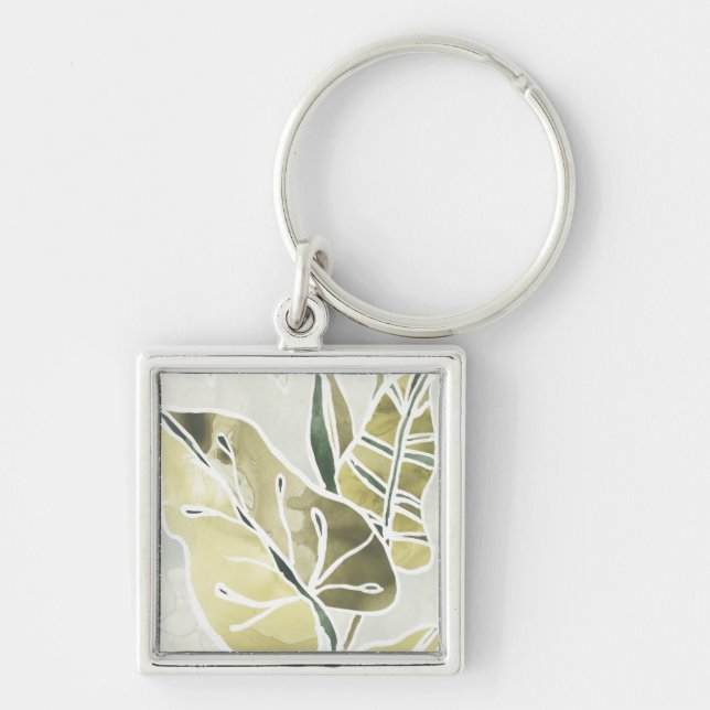 Batik Leaves Key Ring (Front)