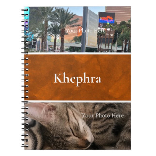 Batik Name and Photo Collage Notebook (Front)