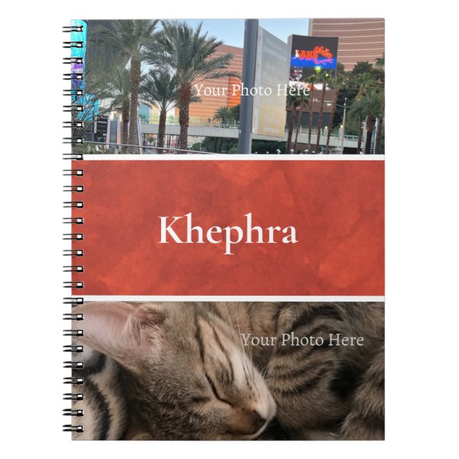 Batik Name and Photo Collage Notebook (Front)