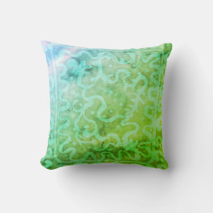 Batik Painting Boho Fibre Art Pillow