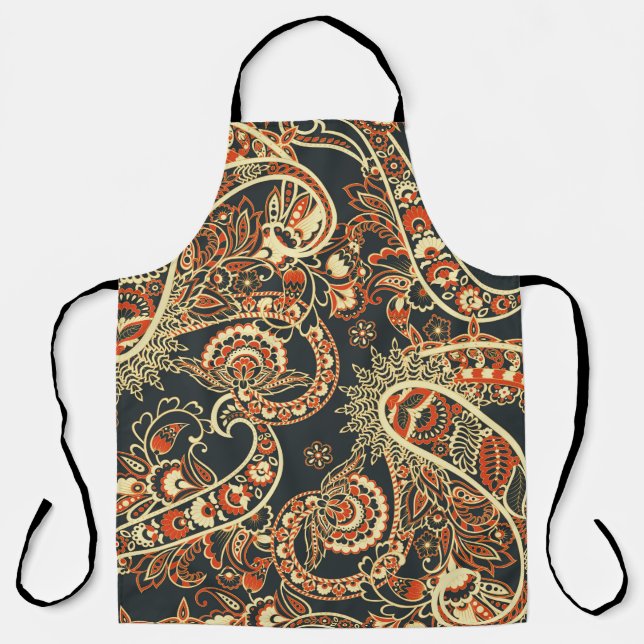 Batik Paisley: Vintage Seamless Pattern. Apron (Front)