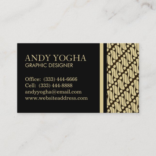 Batik Parang Art Business Card (Front)