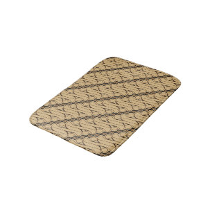 Batik Parang, Indonesian Pattern, Javanese, Ethnic Bath Mat