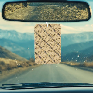 Batik Parang, Indonesian Pattern, Javanese, Ethnic Car Air Freshener