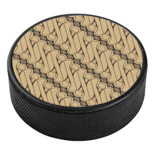 Batik Parang, Indonesian Pattern, Javanese, Ethnic Hockey Puck