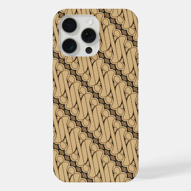 Batik Parang, Indonesian Pattern, Javanese, Ethnic iPhone Case (Back)