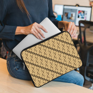 Batik Parang, Indonesian Pattern, Javanese, Ethnic Laptop Sleeve