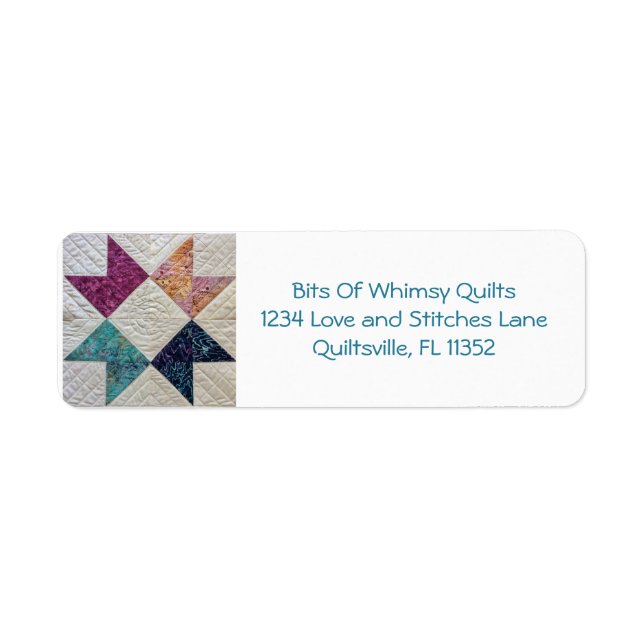 Batik Quilt Address Label (Front)