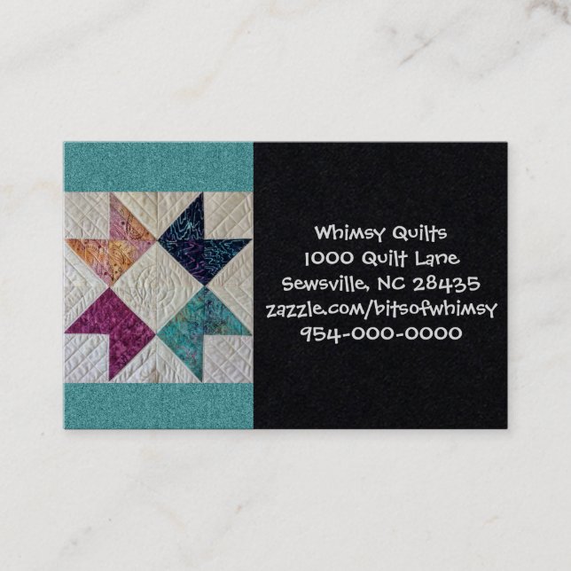 Batik Quilt Business Cards (Front)