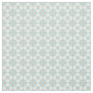 Batik Seamless Pattern Fabric in Aqua and Tan