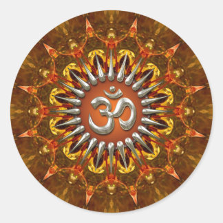 Batik Sun Om (Aum) Symbol Sticker