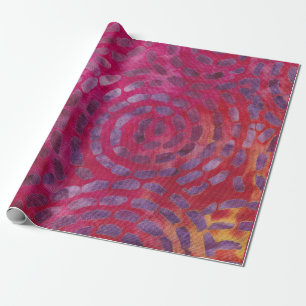 Batik Tropical Circles Wind Purple Pink Candy Wrapping Paper