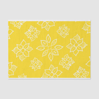 Batik Yellow Floral Tissue Paper