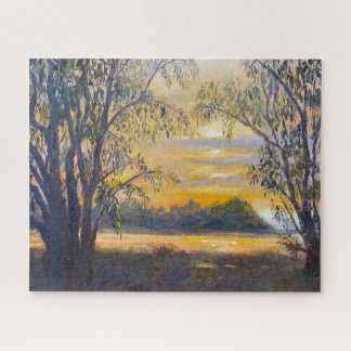 Batiquitos Lagoon at Sunset Jigsaw Puzzle