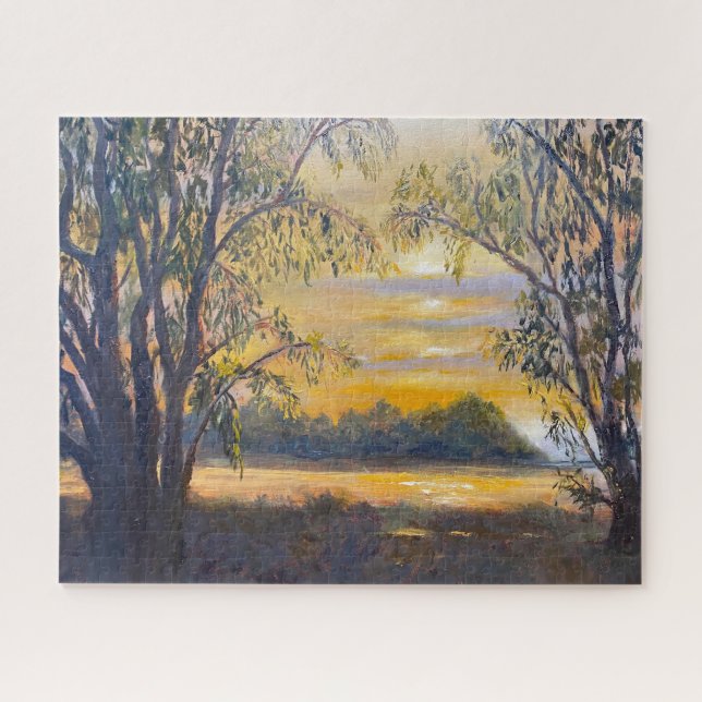 Batiquitos Lagoon at Sunset Jigsaw Puzzle (Horizontal)