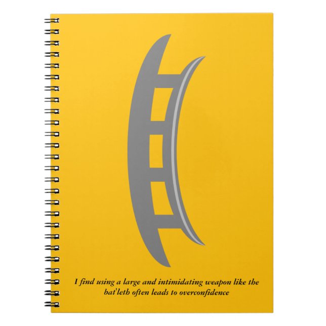 Bat'leth Spiral Notebook (Front)
