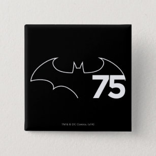 Batman 75 Logo 15 Cm Square Badge