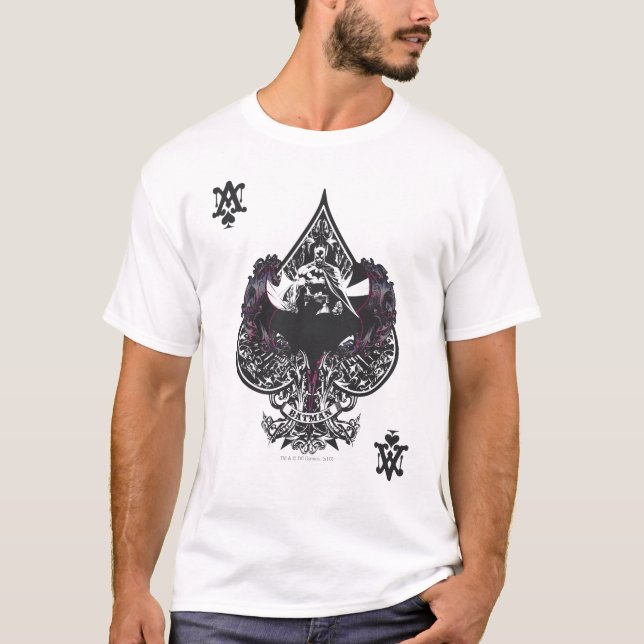 Batman Ace of Spaces Gothic Crest T-Shirt (Front)