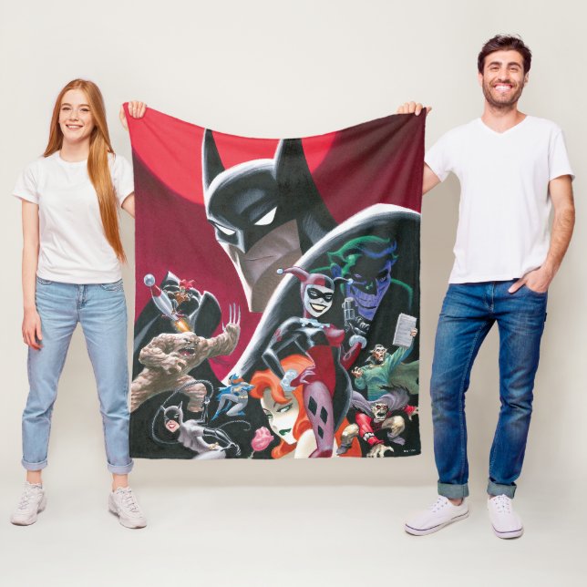 Batman Adventures Dangerous Dames & Demons Fleece Blanket (In Situ)