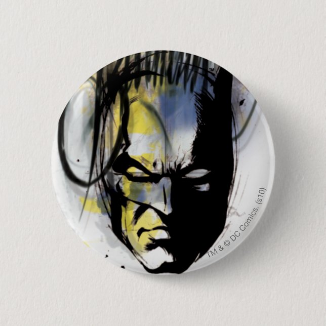 Batman Airbrush Portrait 6 Cm Round Badge (Front)