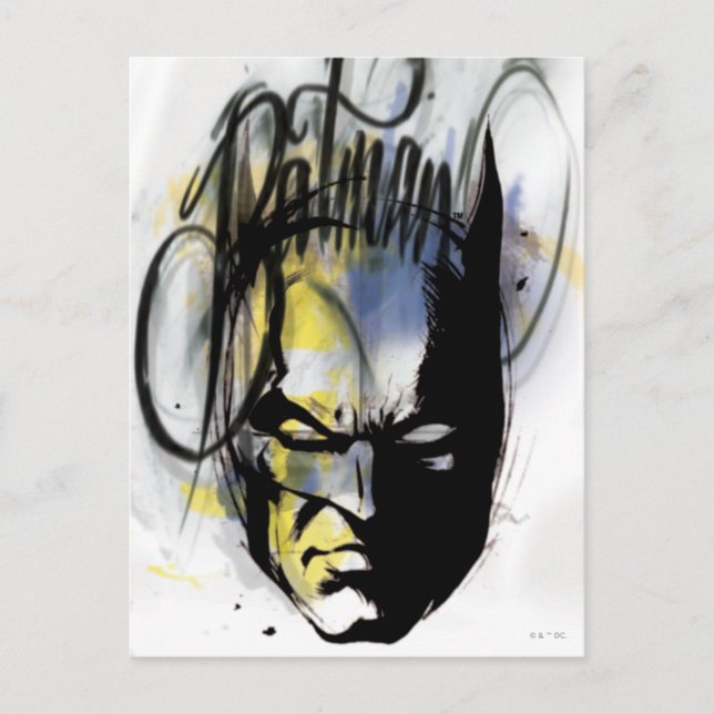 Batman Airbrush Portrait Postcard (Front)