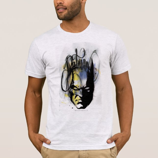 Batman Airbrush Portrait T-Shirt (Front)