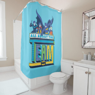 Batman   All About The Team Shower Curtain