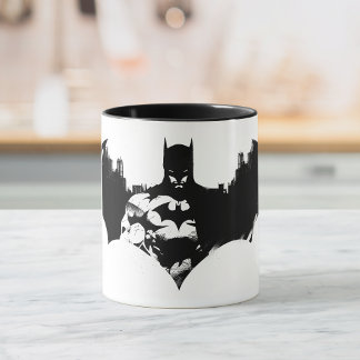 Batman and Gotham Silhouette Bat Logo Mug