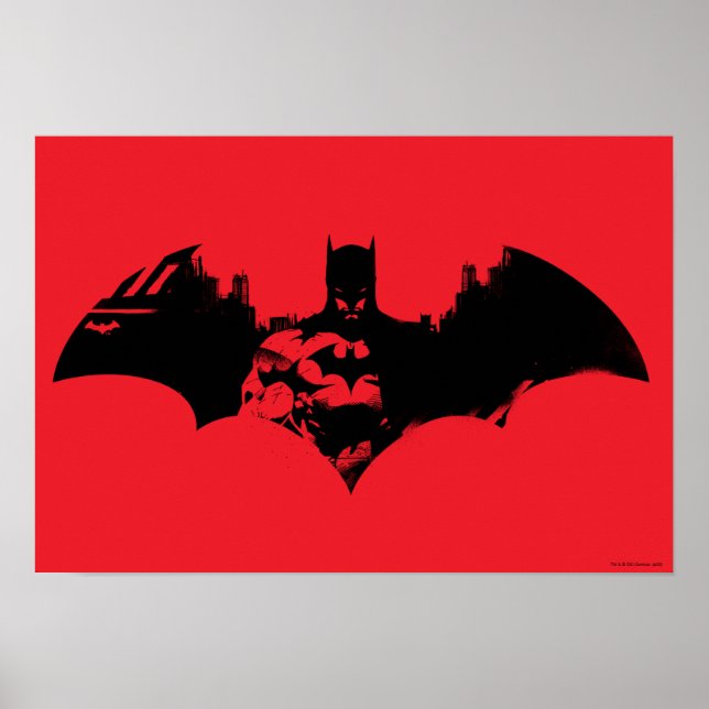 Batman and Gotham Silhouette Bat Logo Poster | Zazzle