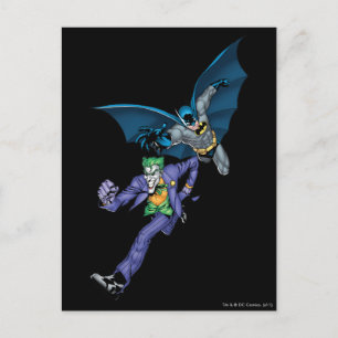 Batman and Joker with gun Postcard