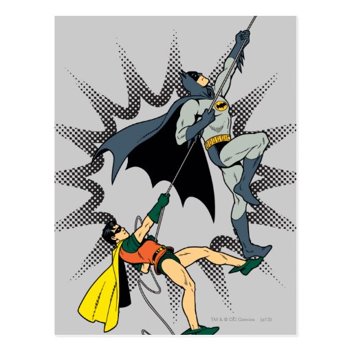 Image of Batman And Robin Climb Postcard