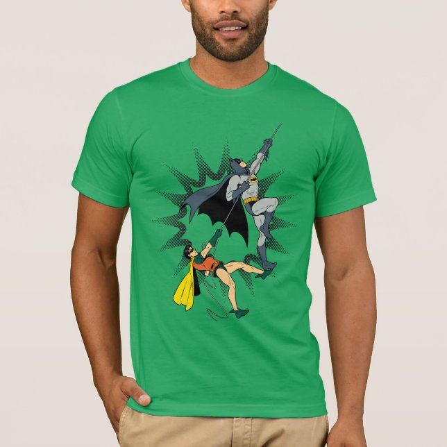 Batman And Robin Climb T-Shirt (Front)