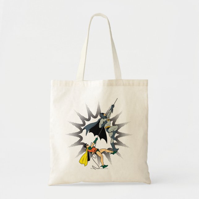 Batman And Robin Climb Tote Bag (Front)