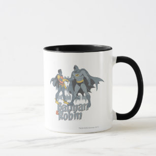 Batman And Robin Distressed Graphic Mug