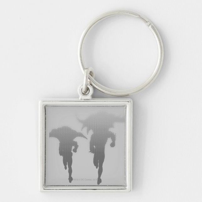 Batman And Robin Halftone Gradient Key Ring (Front)
