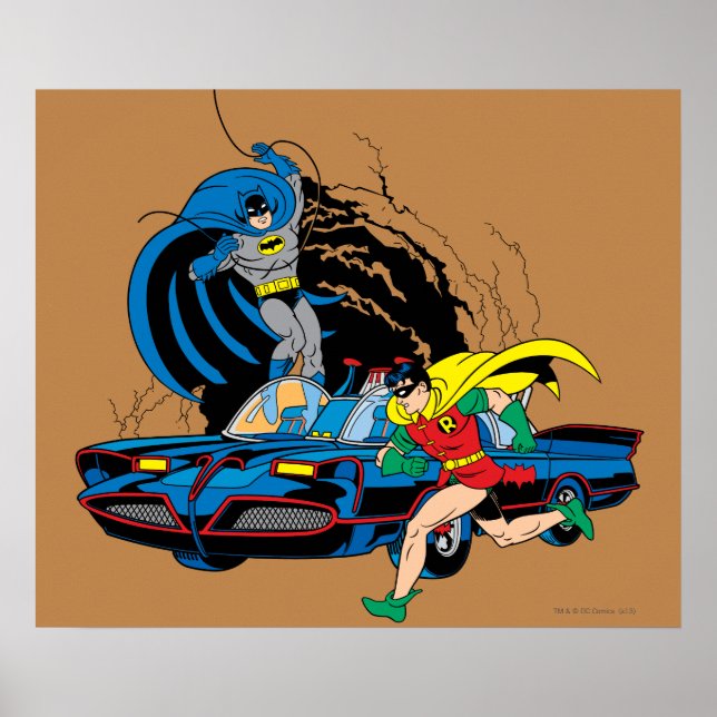 Batman And Robin In Batcave Poster (Front)