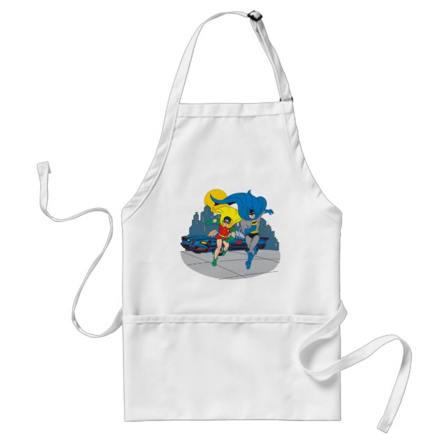 Batman And Robin Running Standard Apron (Front)