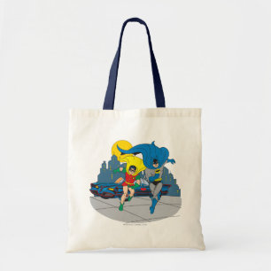 Batman And Robin Running Tote Bag