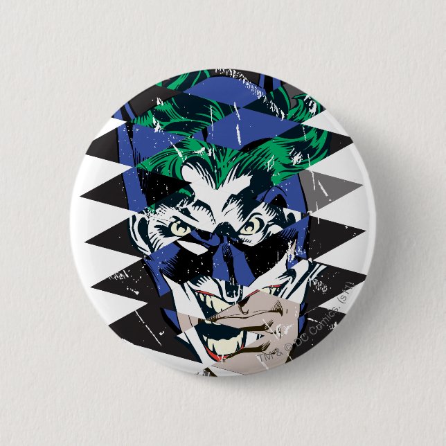 Batman and The Joker Collage 6 Cm Round Badge (Front)