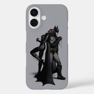 Batman Arkham City   Batman and Catwoman iPhone 16 Case
