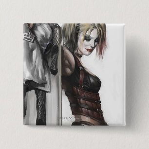 Batman Arkham City   Harley Quinn Illustration 15 Cm Square Badge
