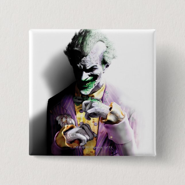 Batman Arkham City | Joker 15 Cm Square Badge (Front)