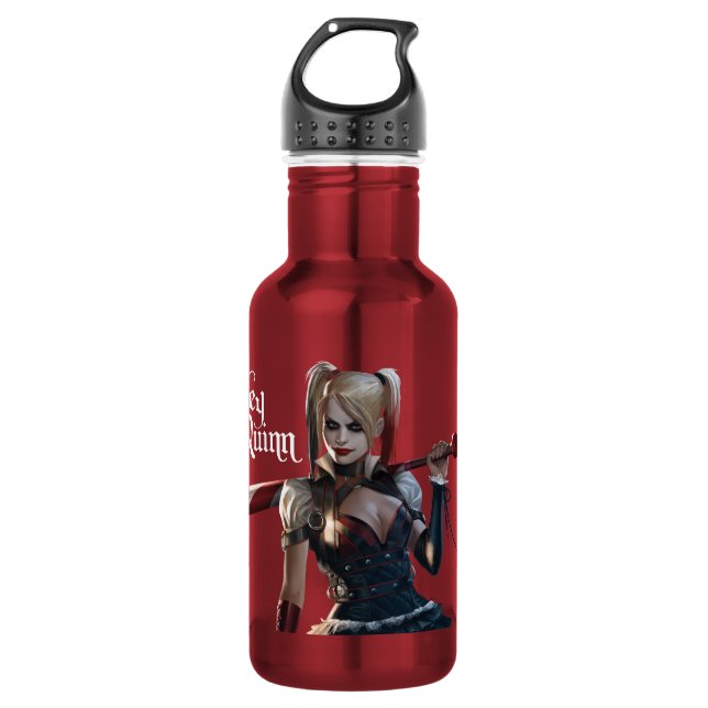 Batman Arkham Knight | Harley Quinn with Bat 532 Ml Water Bottle (Front)