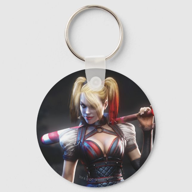 Batman Arkham Knight | Harley Quinn with Bat Key Ring (Front)