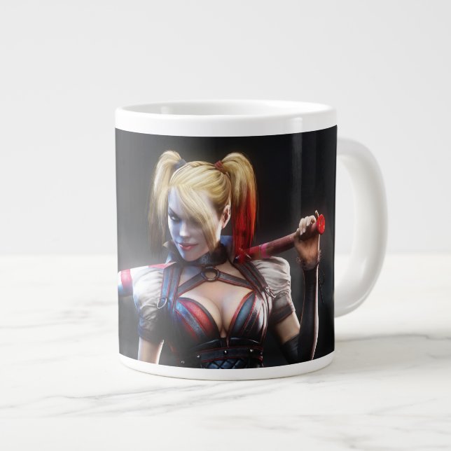 Batman Arkham Knight | Harley Quinn with Bat Large Coffee Mug (Front Right)