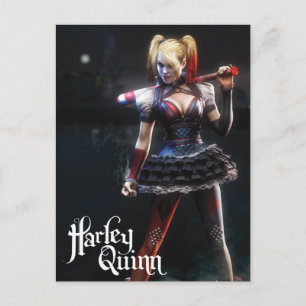 Batman Arkham Knight   Harley Quinn with Bat Postcard