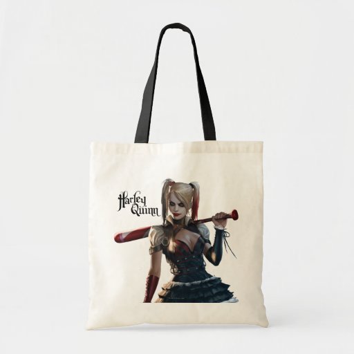 Image of Batman Arkham Knight | Harley Quinn with Bat Tote Bag